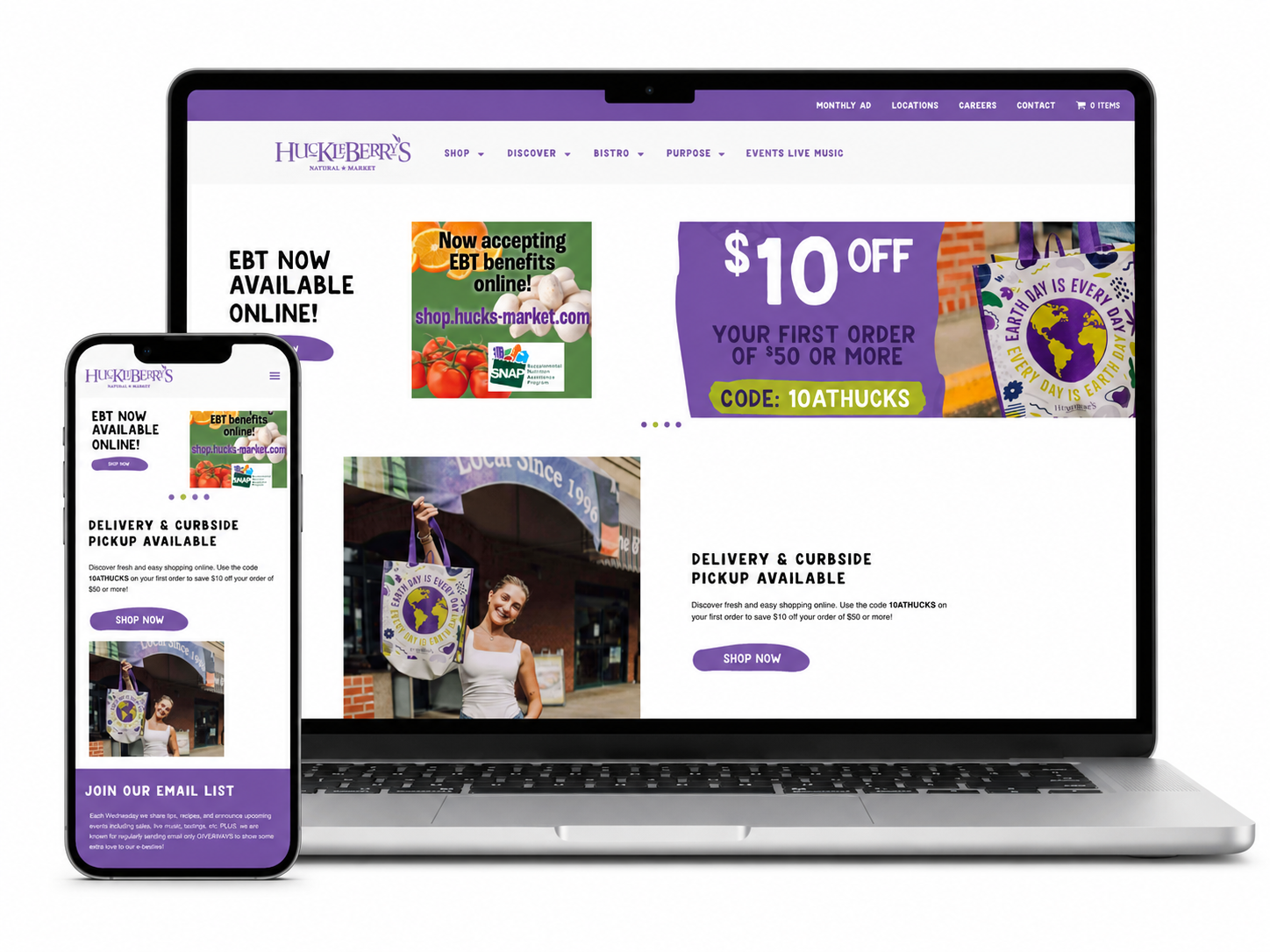 Huckleberry's Natural Market Website